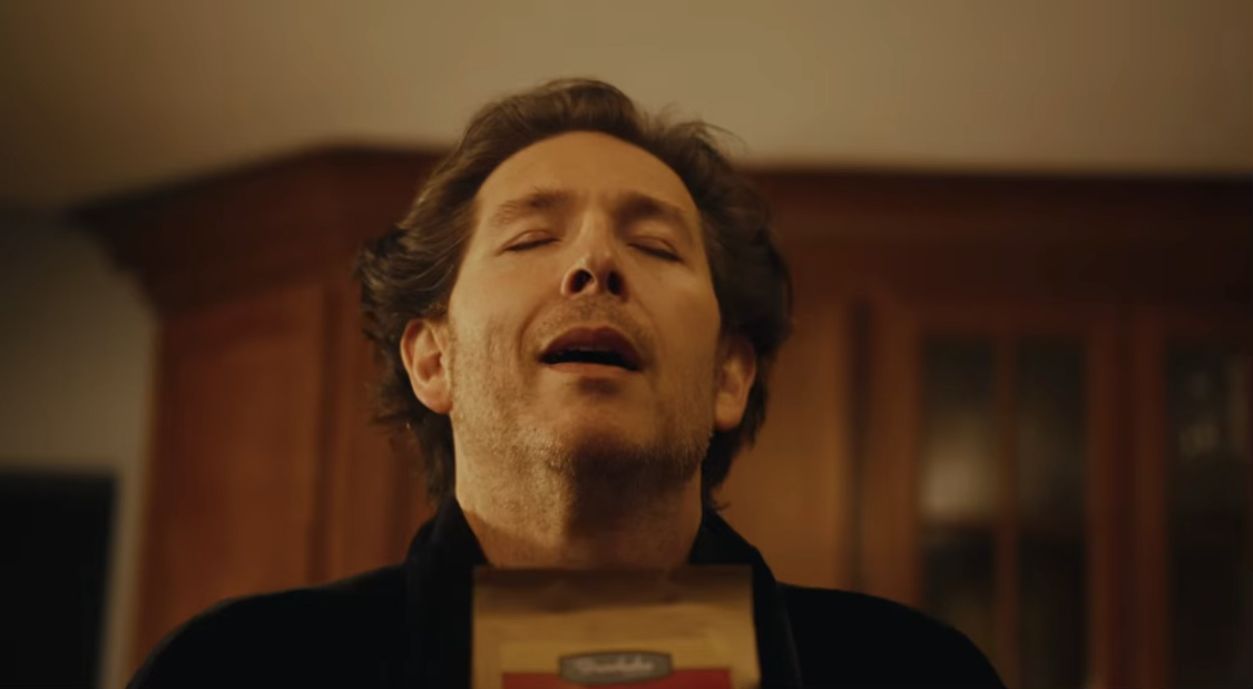 David Vox Mullen in the BrewHaHa Roasters TV commercial