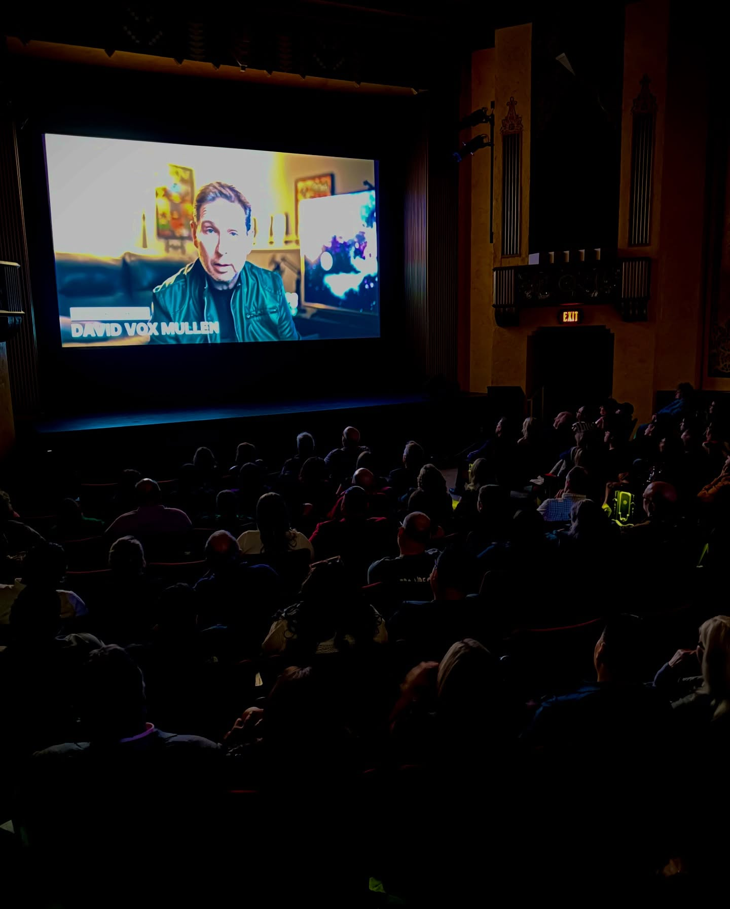 Film screening in a theater