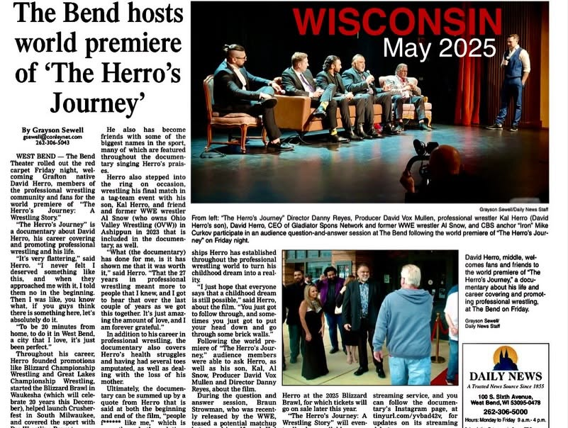 Newspaper coverage of The Herro's Journey premiere